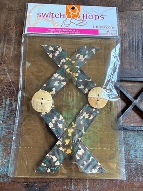 Switch Flops The Caroline Sandal Straps in Green Camo